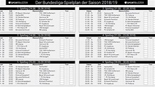 Bundesliga-Spielplan als PDF: Hier kostenlos zum Download und Drucken!