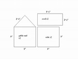 gingerbread house - measurements | Gingerbread house template ...