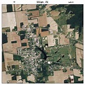 Aerial Photography Map of Milan, IN Indiana