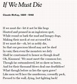 If We Must Die by Claude McKay, 1889 - 1948 : r/verse