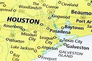 Área De Houston En Un Mapa Foto de stock y más banco de imágenes de ...