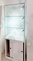 白色長型無框玻璃層展示櫃 | 惠群藝興陳列裝潢