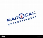 Radical Entertainment, Rotated Logo, White Background Stock Photo - Alamy