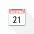 21 de diciembre icono de calendario 21 de diciembre calendario fecha ...