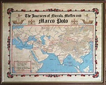 The Journeys of Niccolo Maffeo and Marco Polo embroidered map | Etsy ...