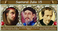Santoral: Santoral del 15 de Julio