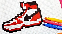 Pixel Art Hecho a mano - Cómo dibujar unas Nike Air Jordan | Dibujos en ...