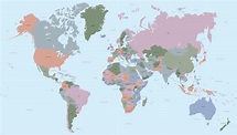 Vector World Map With All Countries - Maproom