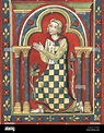 Peter I, Duke of Brittany (Peter Mauclerc), depicted on a stained glass ...