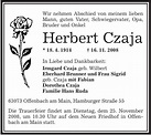 Traueranzeigen von Herbert Czaja | trauer.op-online.de