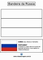 [Para Imprimir] Bandeira da Rússia para Colorir (preto e branco)!