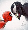 Spiderman vs venom | Spiderman art, Marvel art, Marvel characters art