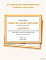 FREE Computer Certificate Template - Download in Word, Google Docs ...