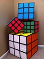 First time making these Rubix cubes for a 80's party . The mid size one ...
