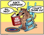 Dog cartoon, You can't teach an old dog new tricks cartoon, old dog in ...