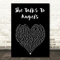 The Black Crowes She Talks To Angels Black Heart Song Lyric Wall Art ...