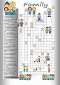 Crossword: Family | English classroom, English activities, English lessons