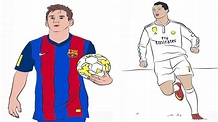 How to Color - Lionel Messi and Cristiano Ronaldo Coloring Pages - YouTube