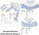 Map of Toronto airport: airport terminals and airport gates of Toronto