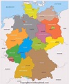 Mapa de Alemania con estados, capitales y ciudades [PDF]