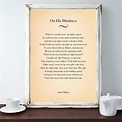 On His Blindness Poem by John Milton Poster Poetry Wall Art - Etsy
