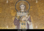 St Agnes (dressed as an empress) being given the Crown of Martyrdom ...