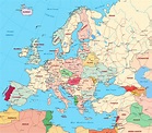 Mapa Político da Europa - Paises Europeus