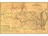 Map Of Virginia With Cities And Towns 1860 | Virginia Map