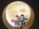 Bolinhos 3D: Bolo 50 anos de casados