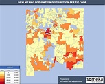 New Mexico Zip Code Map and Population List in Excel