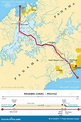 Mapa Político Del Canal De Panamá Ilustración del Vector - Imagen: 41342017