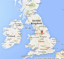 Sheffield on Map of UK