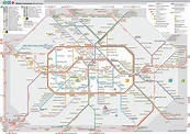 Mapa de trem ubano (s bahn) de Berlim : estações e linhas