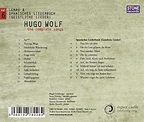 Hugo Wolf – the complete songs – vol.6: Lenau & Spanisches Liederbuch ...
