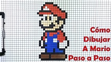 Como Dibujar A Mario Bros En Pixel Art Pixelados Youtube | Images and ...