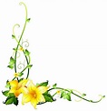 Plantilla de borde con flores amarillas Vector Gratis | Flower border ...