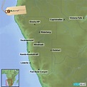 StepMap - Namibia Übersichtskarte - Landkarte für Namibia