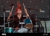 Lori Barbero of Babes in Toyland performs at Bumbershoot festival on ...
