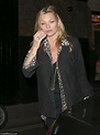 Kate Moss looks stylish as she parties in Chiltern Firehouse for Poppy ...
