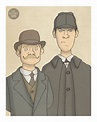 Sherlock and Watson Illustration Art Print | Etsy | Illustration print ...