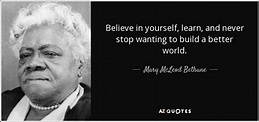 TOP 25 QUOTES BY MARY MCLEOD BETHUNE | A-Z Quotes