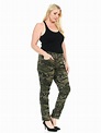 Sweet Look Womens Plus Size Stretch Jeans Army Style Camo Camouflage ...