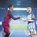Cristiano Ronaldo and Lionel Messi! | Arte de fútbol, Cristiano ronaldo ...