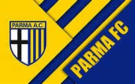 Scarica sfondi FC Parma, Parma Calcio 1913, 4k, material design, logo ...