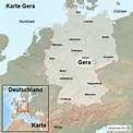 Karte Gera von ortslagekarte - Landkarte für Deutschland