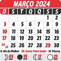 Calendário 2024 Março - Imagem Legal