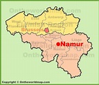Namur location on the Belgium Map - Ontheworldmap.com