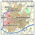 Aerial Photography Map of Charlottesville, VA Virginia