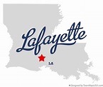 Map of Lafayette, LA, Louisiana