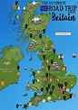 Mapa turístico do Reino Unido (UK): atrações turísticas e monumentos do ...